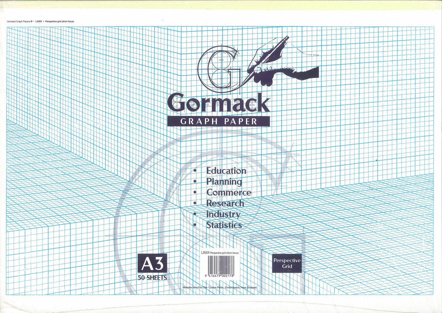 A3 Graph Paper Perspective Grid (Short Focus) GGPL300X