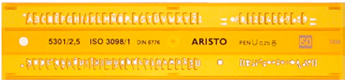 Aristo Lettering Stencil 5.0mm