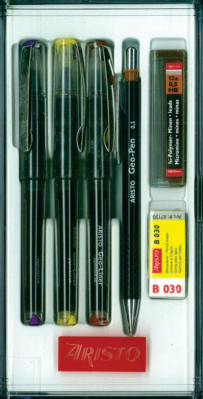 Aristo Set 3 - GEO LINER PEN SET .1 .3 .5 and Mechanical Pencil