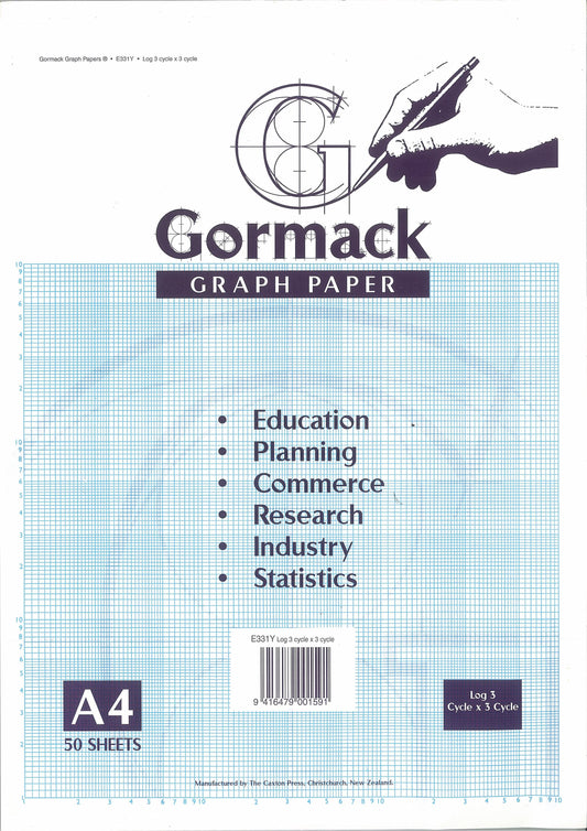 GRAPH PAD A4 LOG E331Y LOG 3 CYCLE X 3 CYCLE