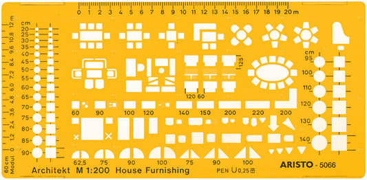 Architect’s Furniture Template 1:200 Scale