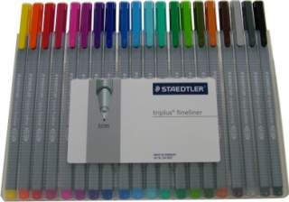 Staedtler Triplus Fineliner pack of 20 Colours